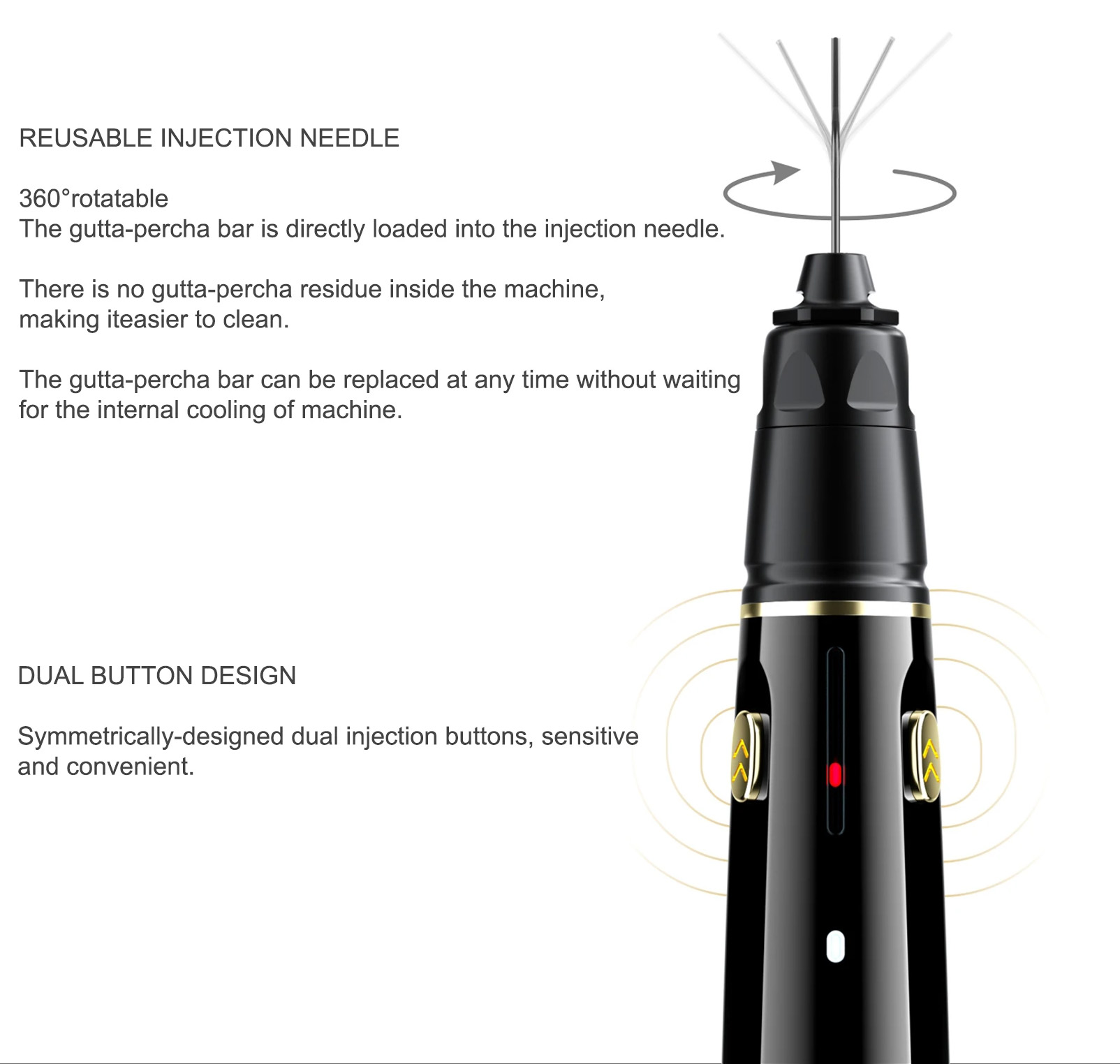 Woodpecker Fi-E Cordless Gutta-percha Endo Obturation System with Needles